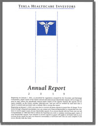 TEKLA HEALTHCARE INVESTORS 2019 Annual Report